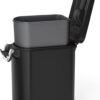simplehuman 25 Liter, 27 lb / 12.2 kg Medium Pet Food Storage Container for Dog Food, Cat Food, and Bird Feed, Alloy Steel, Matte Black