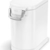 simplehuman 25 Liter, 27 lb / 12.2 kg Medium Pet Food Storage Container for Dog Food, Cat Food, and Bird Feed, White