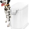 simplehuman 25 Liter, 27 lb / 12.2 kg Medium Pet Food Storage Container for Dog Food, Cat Food, and Bird Feed, White