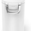 simplehuman 25 Liter, 27 lb / 12.2 kg Medium Pet Food Storage Container for Dog Food, Cat Food, and Bird Feed, White