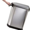 simplehuman 30 Liter, 32 lb / 14.5 kg Large Pet Food Storage Container for Dog Food, Cat Food, and Bird Feed, Brushed Stainless Steel
