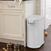 simplehuman 30 Liter, 32 lb / 14.5 kg Large Pet Food Storage Container for Dog Food, Cat Food, and Bird Feed, White