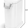 simplehuman 30 Liter, 32 lb / 14.5 kg Large Pet Food Storage Container for Dog Food, Cat Food, and Bird Feed, White