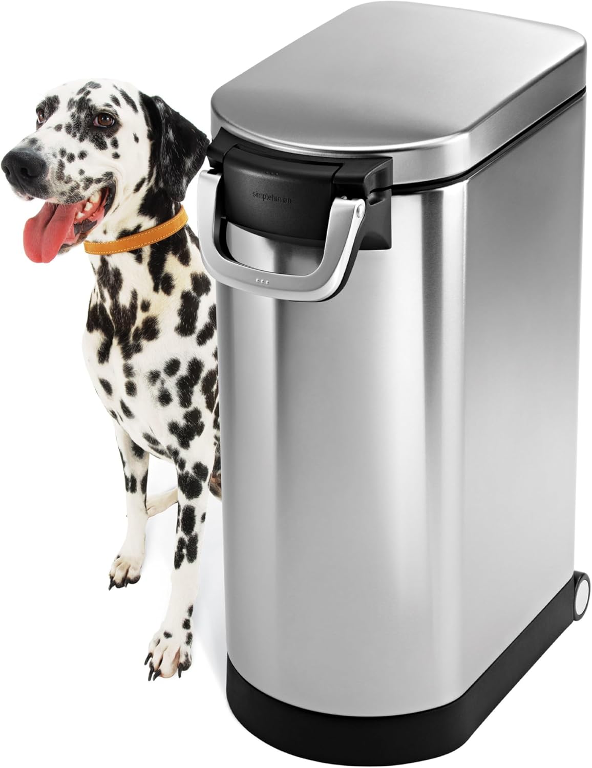 simplehuman 35 Liter, 40 lb 18.1 kg X-Large Pet Food Storage Container for Dog Food, Cat Food, and Bird Feed, Brushed Stainless Steel simplehuman 35 Liter, 40 lb / 18.1 kg X-Large Pet Food Storage Container for Dog Food, Cat Food, and Bird Feed, Brushed Stainless Steel