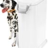 simplehuman 35 Liter, 40 lb / 18.1 kg X-Large Pet Food Storage Container for Dog Food, Cat Food, and Bird Feed, White