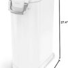 simplehuman 35 Liter, 40 lb / 18.1 kg X-Large Pet Food Storage Container for Dog Food, Cat Food, and Bird Feed, White