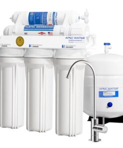 APEC Water RO-90 Ultimate 5-stage Carbon block Reverse Osmosis Filtration Under Sink Water Filtration System with Chrome Faucet