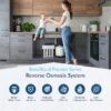 AQUASURE AS-PR75A Premier 4-stage Membrane Reverse Osmosis Filtration Under Sink Water Filtration System with Chrome Faucet