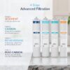 AQUASURE AS-PR75A Premier 4-stage Membrane Reverse Osmosis Filtration Under Sink Water Filtration System with Chrome Faucet