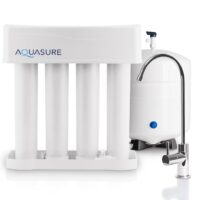 AQUASURE AS-PR75A Premier 4-stage Membrane Reverse Osmosis Filtration Under Sink Water Filtration System with Chrome Faucet
