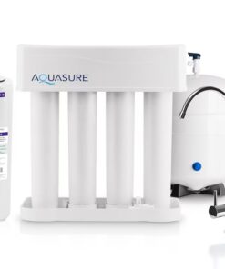 AQUASURE AS-PR75AK Premier 4-stage Membrane Reverse Osmosis Filtration Under Sink Water Filtration System with Chrome Faucet