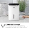 Aeric AERD501P 50 pt. Large Room Dehumidifier For Basements, Bathrooms, Crawlspaces, ENERGY STAR Certified, in White