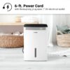 Aeric AERD501P 50 pt. Large Room Dehumidifier For Basements, Bathrooms, Crawlspaces, ENERGY STAR Certified, in White