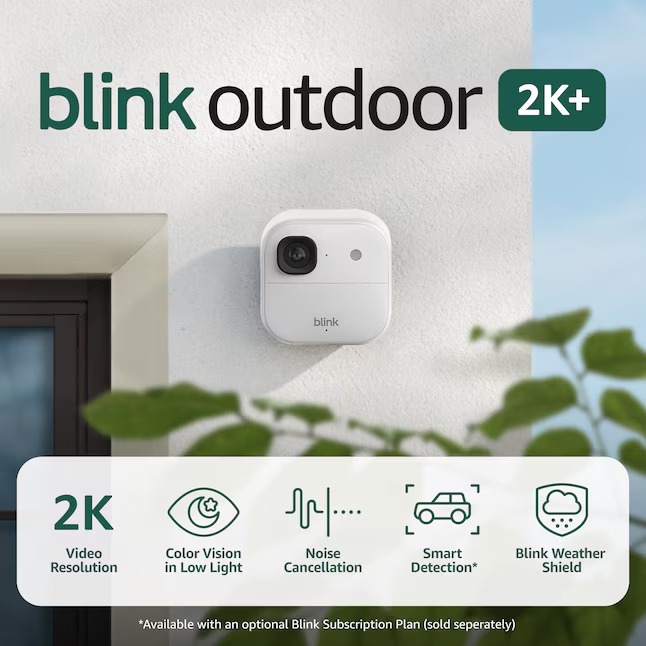 Blink B0F95NV4HK Outdoor 2K+ (newest model) - Wireless smart security camera, 2K video resolution, enhanced audio, long-lasting battery. Sync Module Core included - 2 camera system (White)1_11zon Blink B0F95NV4HK Outdoor 2K+ (newest model) - Wireless smart security camera, 2K video resolution, enhanced audio, long-lasting battery. Sync Module Core included - 2 camera system (White)