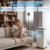 COWSAR LSA5407AC8K 5000 BTU (DOE) 115-Volt Vented Small Room Portable Air Conditioner Remote Included