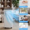 COWSAR LSA5407AC8K 5000 BTU (DOE) 115-Volt Vented Small Room Portable Air Conditioner Remote Included