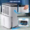 COWSAR LSDE4220B 50 pt. Large Room Dehumidifier For Basements, Bathrooms, Crawlspaces, in White