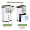 COWSAR LSDE4220B 50 pt. Large Room Dehumidifier For Basements, Bathrooms, Crawlspaces, in White