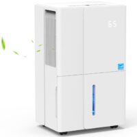 COWSAR LSDE6580 80 pt. Dehumidifier (For Rooms 3001+ sq. ft) For Basements, Bathrooms, Crawlspaces, in White