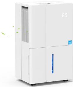 COWSAR LSDE6580 80 pt. Dehumidifier (For Rooms 3001+ sq. ft) For Basements, Bathrooms, Crawlspaces, in White