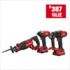 CRAFTSMAN CMCK400D2 V20 20-volt Max 4-Tool Power Tool Combo Kit with Soft Case (2-Batteries and Charger Included)
