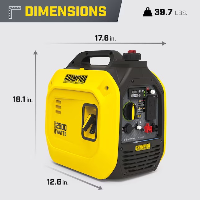 Champion Power Equipment 201317 CO Shield Ultralight Quiet Technology 2500 -Watt Single Fuel (Gasoline) Inverter Generator77_11zon Champion Power Equipment 201317 CO Shield Ultralight Quiet Technology 2500 -Watt Single Fuel (Gasoline) Inverter Generator