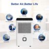 Elexnux GTN-SDL-30P 30 pt. Dehumidifier (For Rooms 1001 - 1500 sq. ft) For Basements, Bathrooms, Crawlspaces, in White