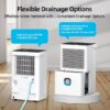 Elexnux GTN-SDL-30P 30 pt. Dehumidifier (For Rooms 1001 - 1500 sq. ft) For Basements, Bathrooms, Crawlspaces, in White