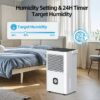 Elexnux GTN-SDL-30P 30 pt. Dehumidifier (For Rooms 1001 - 1500 sq. ft) For Basements, Bathrooms, Crawlspaces, in White