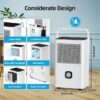 Elexnux GTN-SDL-30P 30 pt. Dehumidifier (For Rooms 1001 - 1500 sq. ft) For Basements, Bathrooms, Crawlspaces, in White