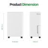 Elexnux LGT-2012EE 30 pt. Dehumidifier (For Rooms 1501 - 3000 sq. ft) For Basements, Bathrooms, Crawlspaces, in White