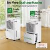 Elexnux LGT-2012EE 30 pt. Dehumidifier (For Rooms 1501 - 3000 sq. ft) For Basements, Bathrooms, Crawlspaces, in White