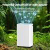 Elexnux LGT-2012EE 30 pt. Dehumidifier (For Rooms 1501 - 3000 sq. ft) For Basements, Bathrooms, Crawlspaces, in White