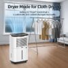 Elexnux LW-AP18-1906 50 pt. Dehumidifier (For Rooms 3001+ sq. ft) For Basements, Bathrooms, Crawlspaces, in White