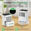 Elexnux LW-AP25-2003EE 50 pt. Dehumidifier (For Rooms 3001+ sq. ft) For Basements, Bathrooms, Crawlspaces, in White