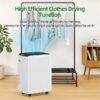 Elexnux LW-AP25-2003EE 50 pt. Dehumidifier (For Rooms 3001+ sq. ft) For Basements, Bathrooms, Crawlspaces, in White