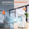 Elexnux LW-OL22-BD076E 50 pt. Dehumidifier (For Rooms 3001+ sq. ft) For Basements, Bathrooms, Crawlspaces, in White