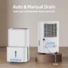 Elexnux LW-SDZ1-120P 120 pt. Dehumidifier (For Rooms 3001+ sq. ft) For Basements, Bathrooms, Crawlspaces, in White