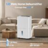 Elexnux LW-SDZ1-120P 120 pt. Dehumidifier (For Rooms 3001+ sq. ft) For Basements, Bathrooms, Crawlspaces, in White