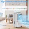 Elexnux LW-SDZ1-120P 120 pt. Dehumidifier (For Rooms 3001+ sq. ft) For Basements, Bathrooms, Crawlspaces, in White