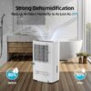 Elexnux LW-SDZ1-120P 120 pt. Dehumidifier (For Rooms 3001+ sq. ft) For Basements, Bathrooms, Crawlspaces, in White