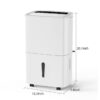 Elexnux LW-SDZ1-120P 120 pt. Dehumidifier (For Rooms 3001+ sq. ft) For Basements, Bathrooms, Crawlspaces, in White