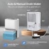 Elexnux LW-SDZ1-150P 150 pt. Dehumidifier with Pump (For Rooms 3001+ sq. ft) For Basements, Bathrooms, Crawlspaces, in White