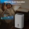 Elexnux LW-SDZ1-150P 150 pt. Dehumidifier with Pump (For Rooms 3001+ sq. ft) For Basements, Bathrooms, Crawlspaces, in White