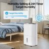 Elexnux LW-SDZ1-150P 150 pt. Dehumidifier with Pump (For Rooms 3001+ sq. ft) For Basements, Bathrooms, Crawlspaces, in White