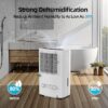 Elexnux LW-SDZ1-150P 150 pt. Dehumidifier with Pump (For Rooms 3001+ sq. ft) For Basements, Bathrooms, Crawlspaces, in White