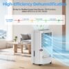 Elexnux LW-SDZ1-150P 150 pt. Dehumidifier with Pump (For Rooms 3001+ sq. ft) For Basements, Bathrooms, Crawlspaces, in White