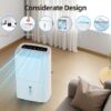 Elexnux LW-SDZ1-150P 150 pt. Dehumidifier with Pump (For Rooms 3001+ sq. ft) For Basements, Bathrooms, Crawlspaces, in White