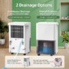 Elexnux LW-UDL5-30P 30 pt. Dehumidifier (For Rooms 1501 - 3000 sq. ft) For Basements, Bathrooms, Crawlspaces, in White
