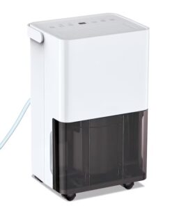 Elexnux LW-UDL5-30P 30 pt. Dehumidifier (For Rooms 1501 - 3000 sq. ft) For Basements, Bathrooms, Crawlspaces, in White